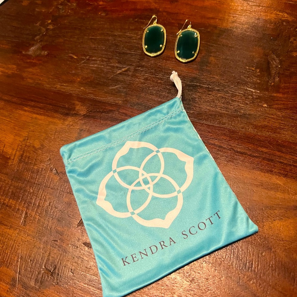 Kendra Scott- Jade stone and gold earrings
